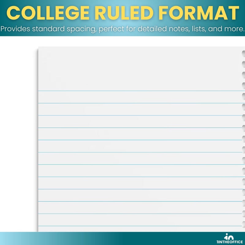 1InTheOffice 1-Subject Wirebound Notebook  College Ruled  80 Sheets  Spiral Notebook 5x7  7 3/4 "" x 5 ""  3/Pk - Image 4